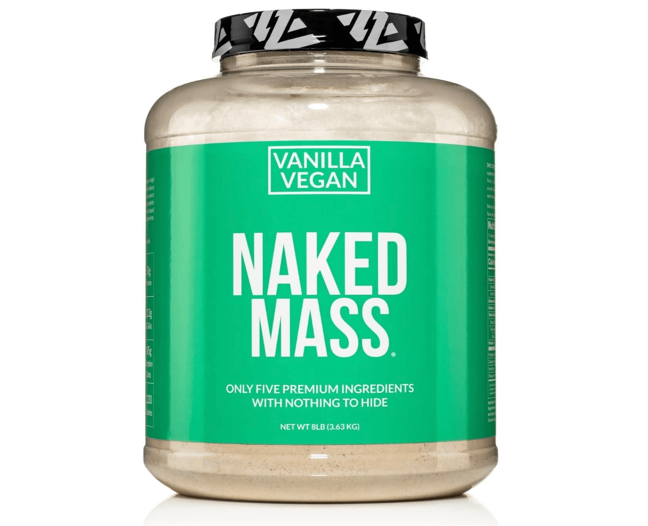 NAKED Nutrition Mass - Vanilla Vegan Weight Gainer - 8Lb Bulk, GMO Free, Gluten Free, Soy Free & Dairy Free